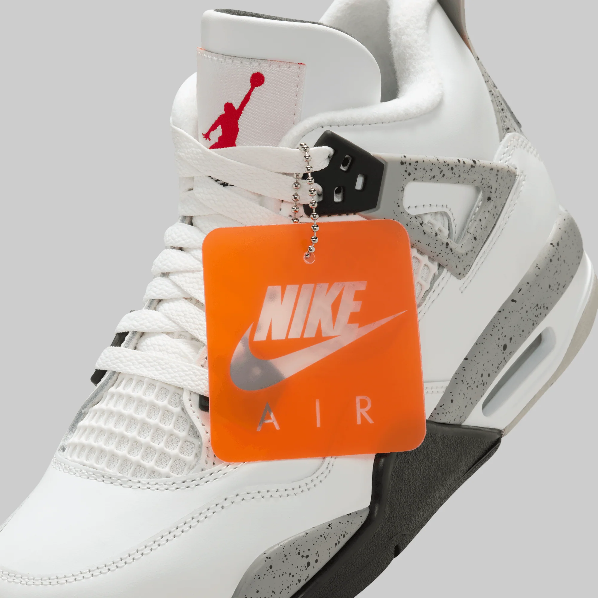 Air Jordan 4 Retro OG "White Cement" (Grade School) - Image 4
