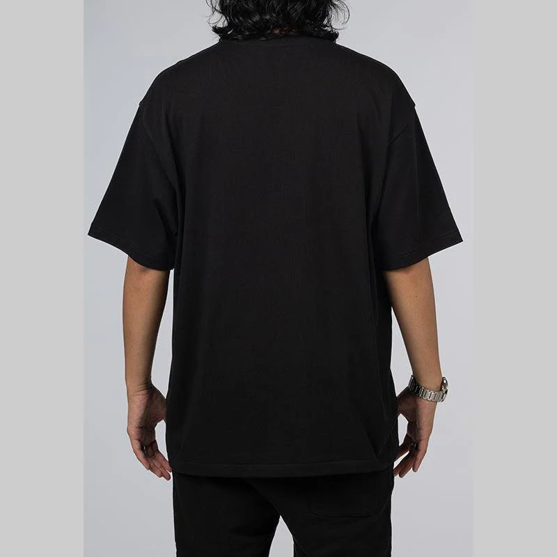 Graffiti Character College Relaxed Fit T-Shirt - Black - Image 2
