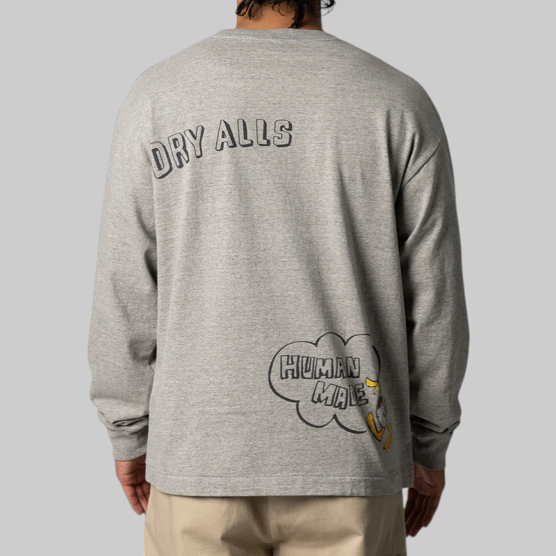 Graphic Long Sleeve - Grey - Image 4