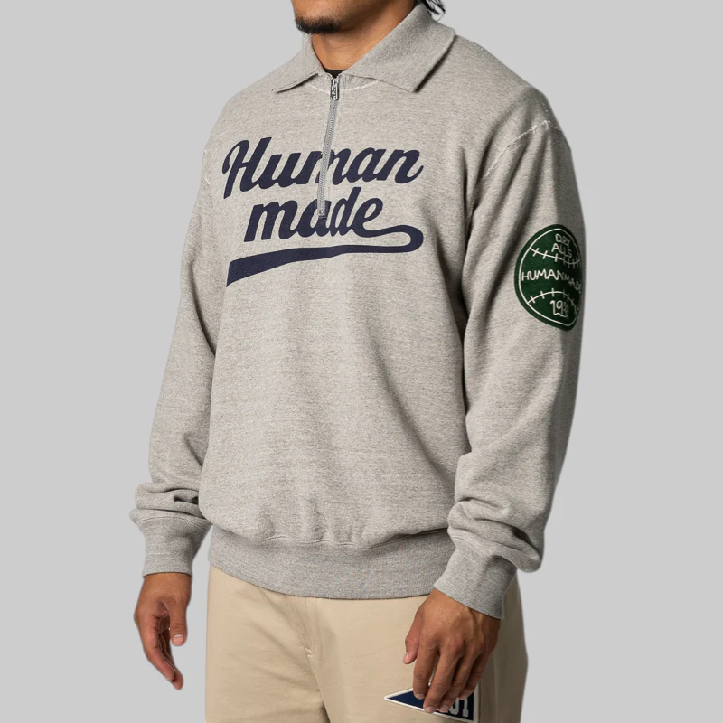 Half-Zip Sweatshirt - Grey - Image 2