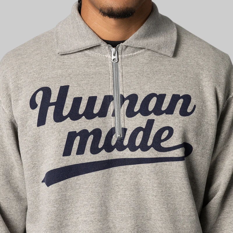 Half-Zip Sweatshirt - Grey - Image 6