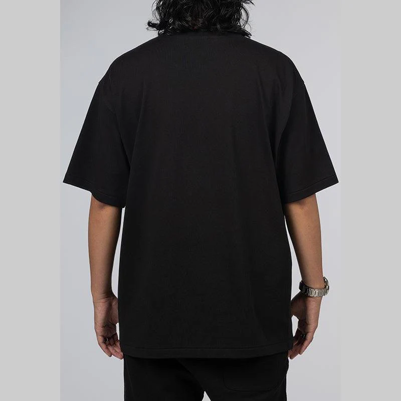 Hand Draw Graphic Relaxed Fit T-Shirt - Black - Image 2