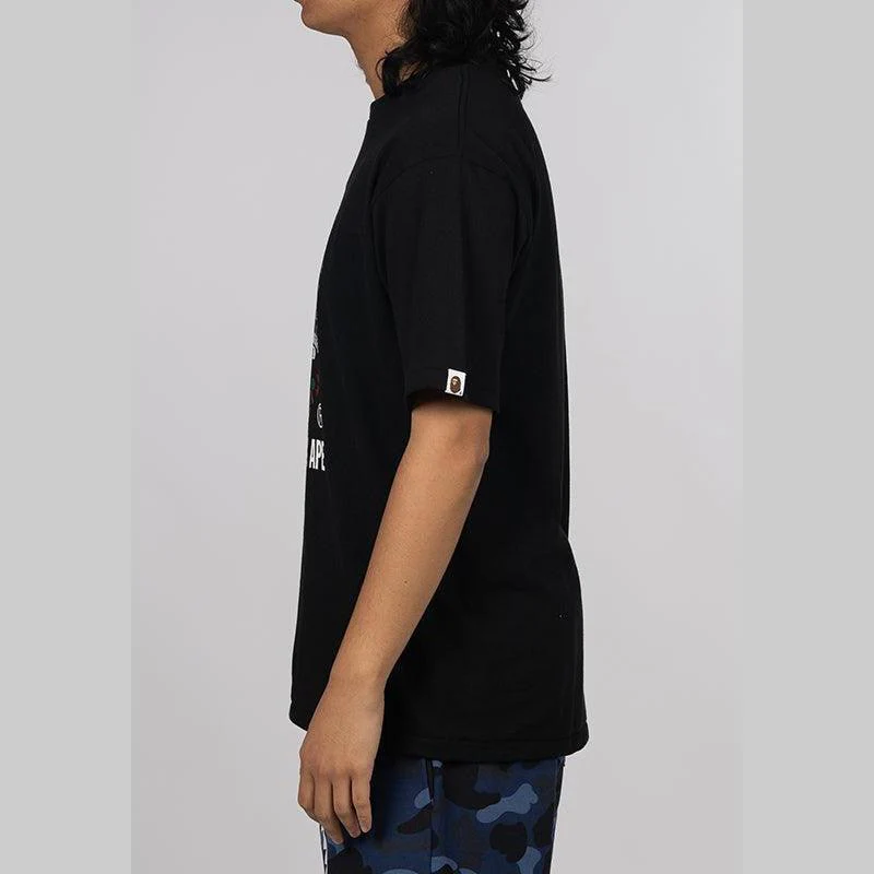 Hand Draw Pattern By Bathing Ape T-Shirt - Black - Image 2