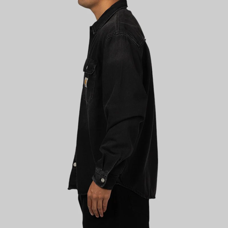 Harvey Shirt Jacket - Black Dark Used Wash - Image 2