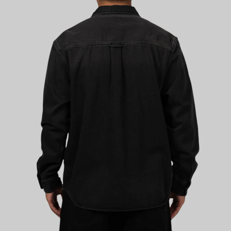 Harvey Shirt Jacket - Black Dark Used Wash - Image 3