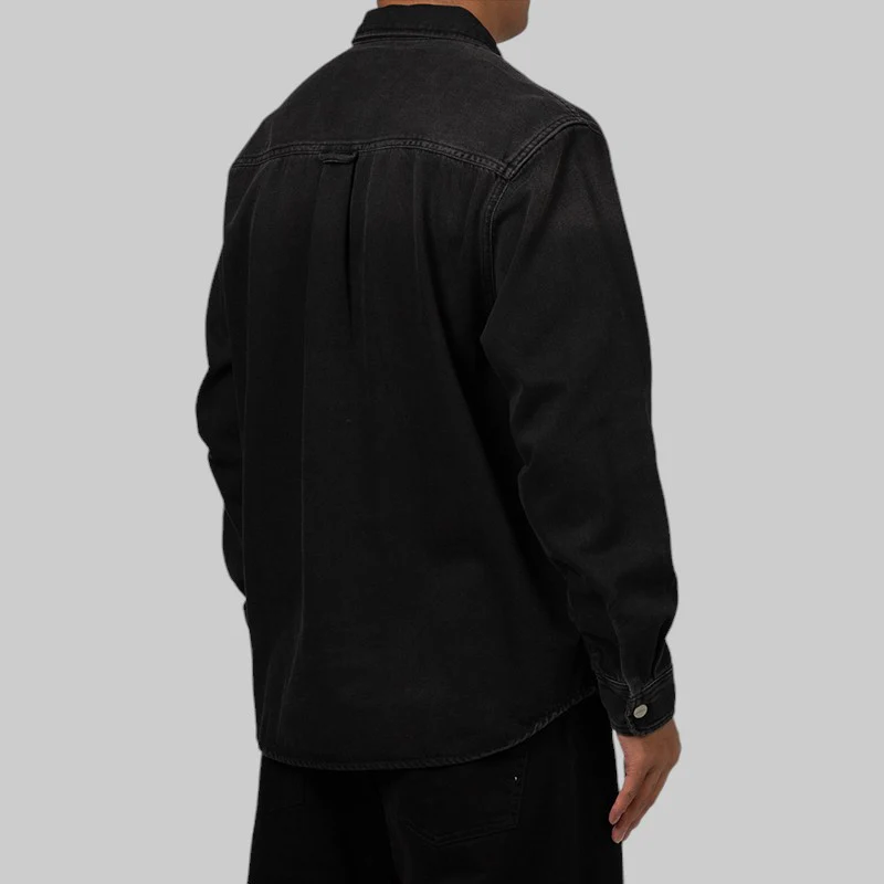 Harvey Shirt Jacket - Black Dark Used Wash - Image 4