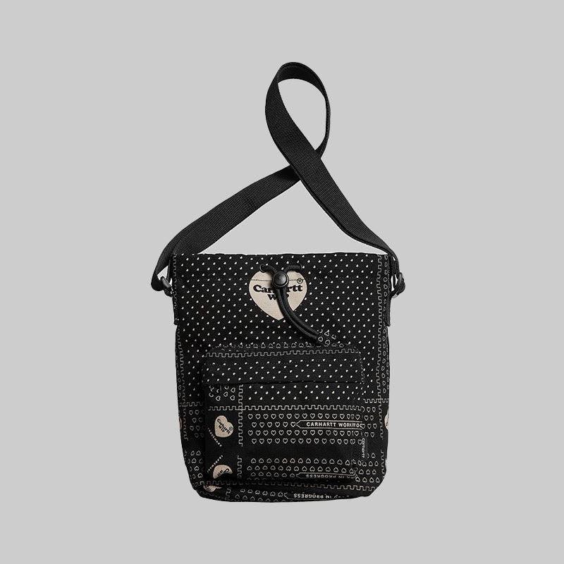 Heart Bandana Shoulder Bag - Heart Bandana Print/Black