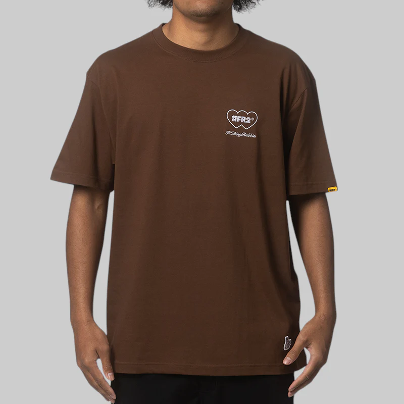 Heart Rabbit T-Shirt - Brown - Image 2