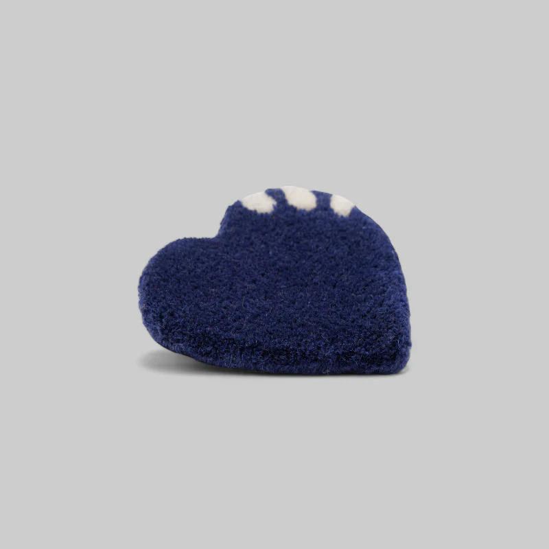 Heart Rug Coaster - Navy - Image 2