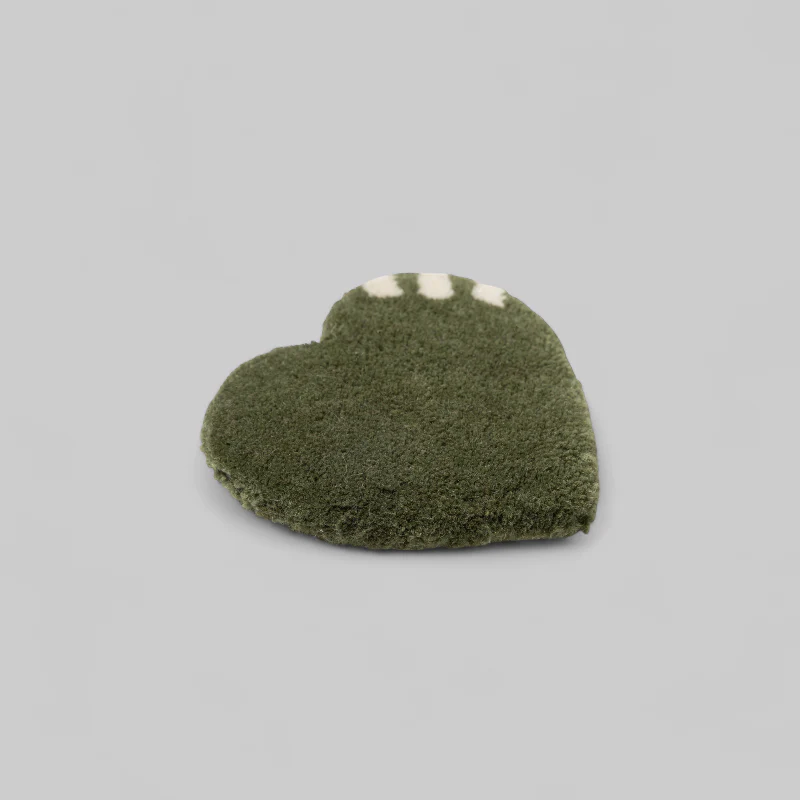 Heart Rug Coaster - Olive Drab - Image 2