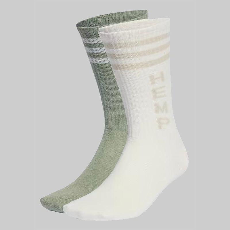 Hemp Crew Sock 2 Pairs - Silver Green/Bliss