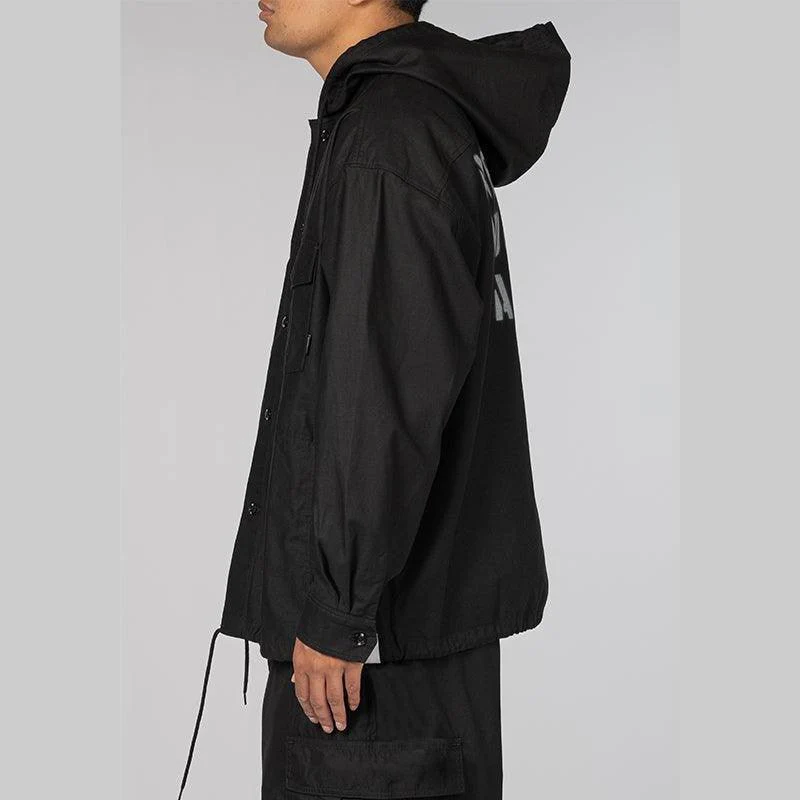 Hooded Shirt LS - Black - Image 4