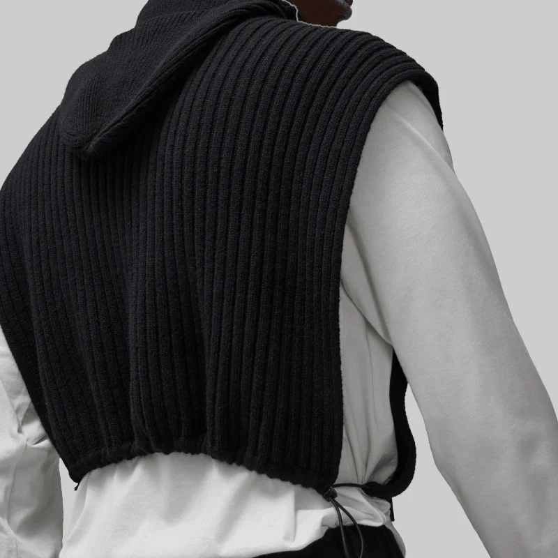 Hooded Vest - Black - Image 3