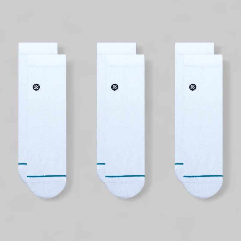 Icon Quarter 3 Pack - White