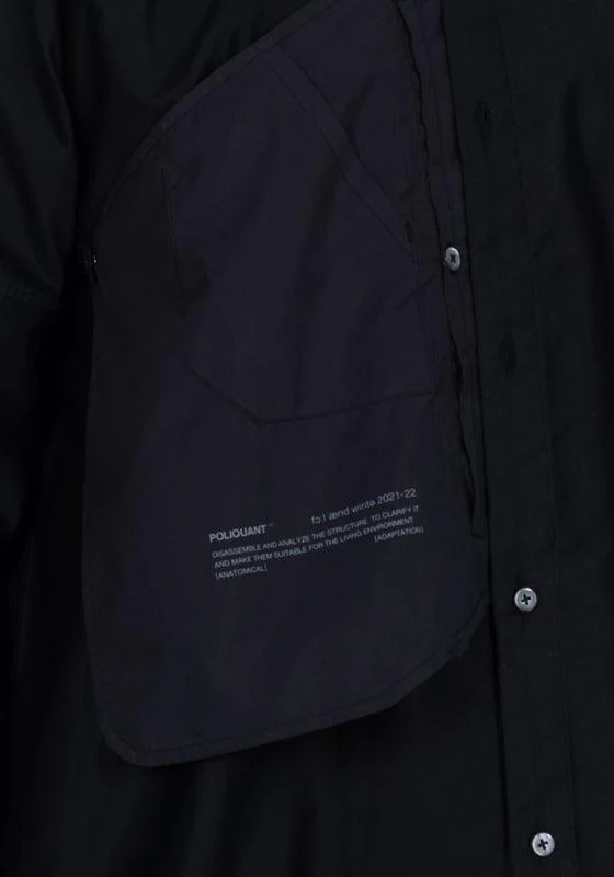 In-Out Packable Pocket Shirt - Black - Image 3