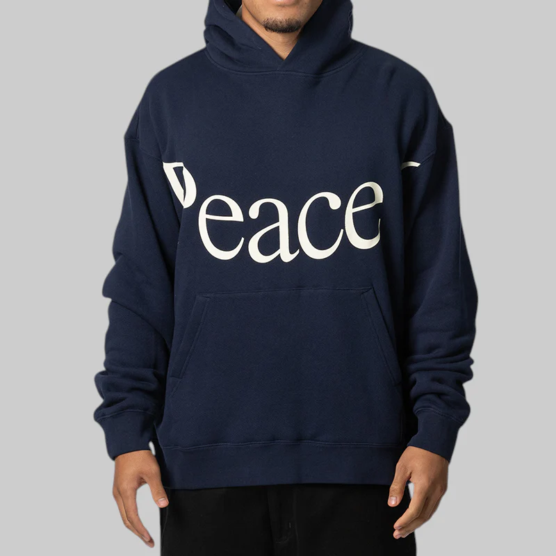 Jumbo Wordmark Hoodie - Navy