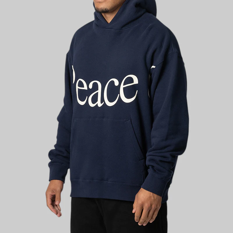 Jumbo Wordmark Hoodie - Navy - Image 2