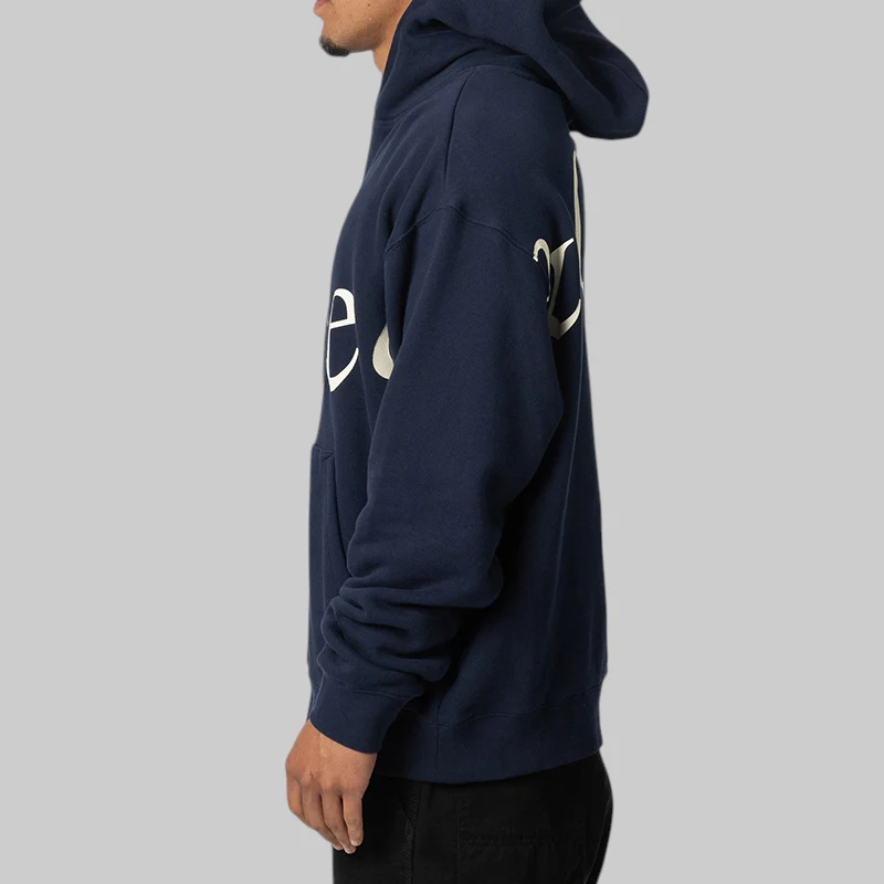 Jumbo Wordmark Hoodie - Navy - Image 3