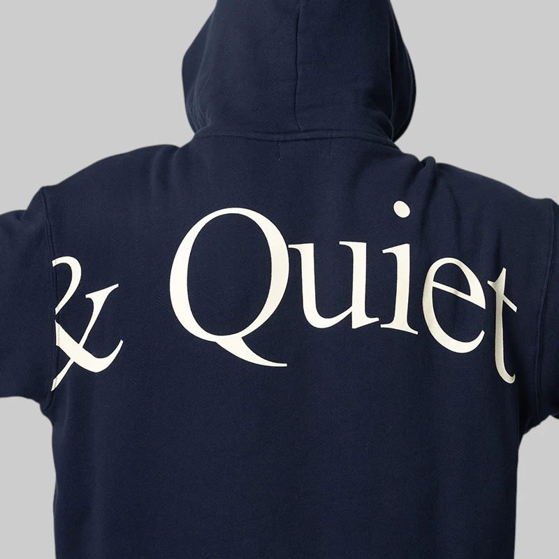 Jumbo Wordmark Hoodie - Navy - Image 5