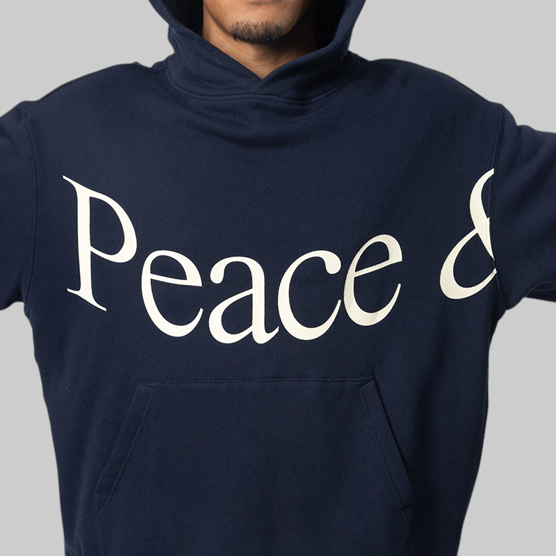 Jumbo Wordmark Hoodie - Navy - Image 6