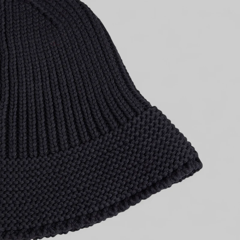 Knit Bucket Hat - Black - Image 4