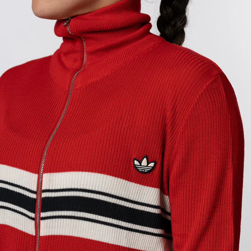 X Wales Bonner Knit Track Top - Better Scarlet - Image 5