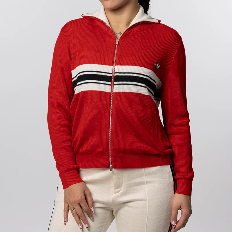 X Wales Bonner Knit Track Top - Better Scarlet - Image 6