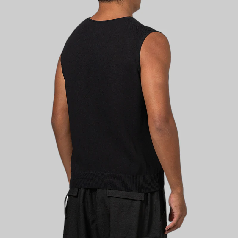 Knit Vest - Black - Image 5