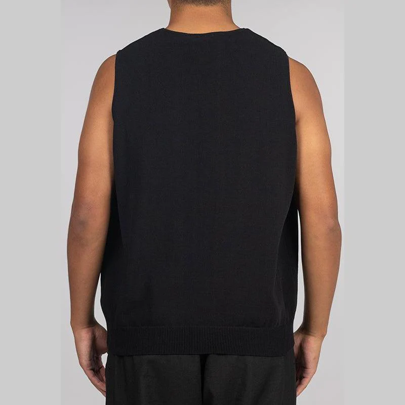 Knit Vest - Black - Image 4