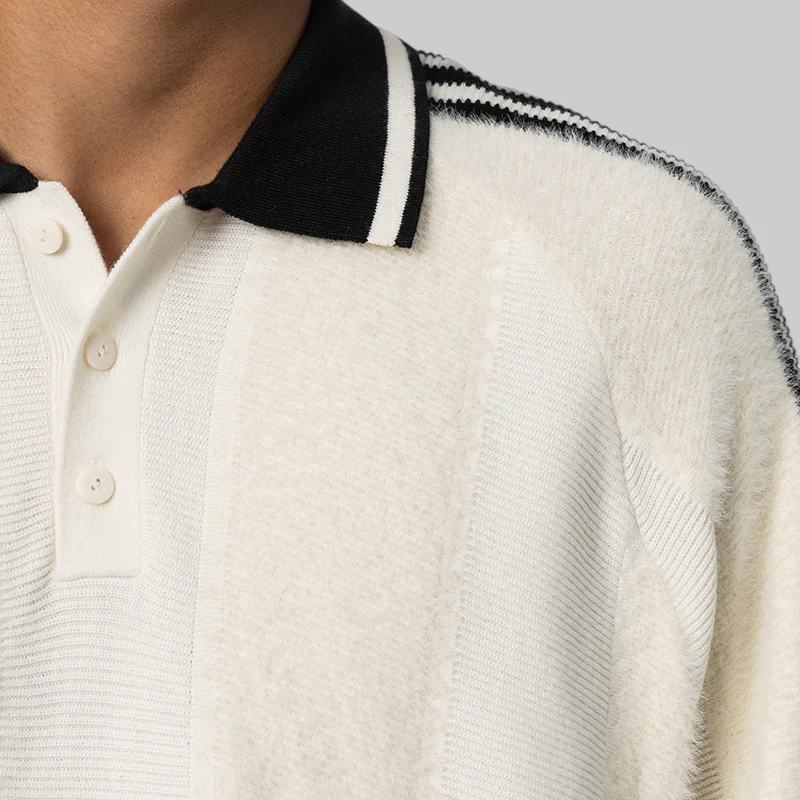 Knitted Jersey - White - Image 4