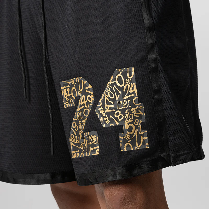 Kobe Basketball Short - Black/Metallic Gold - Image 7