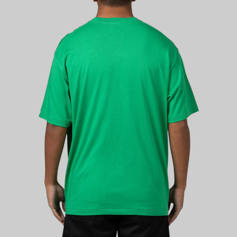 Layered College Relaxed Fit T-Shirt - Green - Image 2