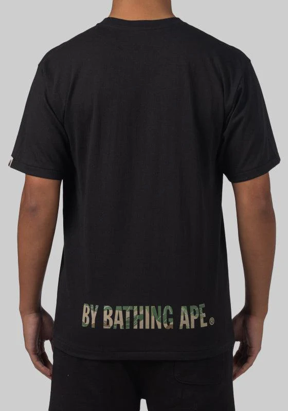Layered Line Camo Ape Face T-Shirt - Black/Beige - Image 2
