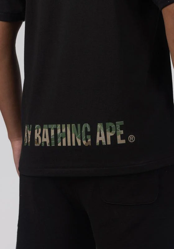 Layered Line Camo Ape Face T-Shirt - Black/Beige - Image 3
