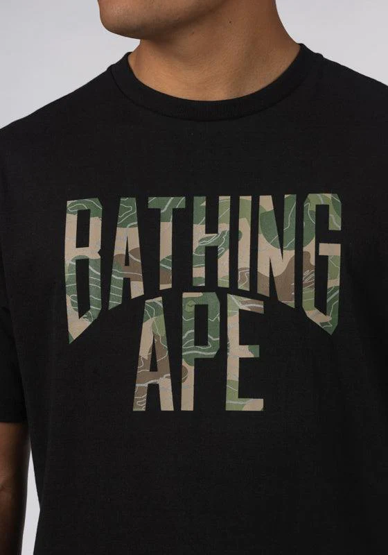 Layered Line Camo NYC Logo T-Shirt - Black/Beige - Image 4