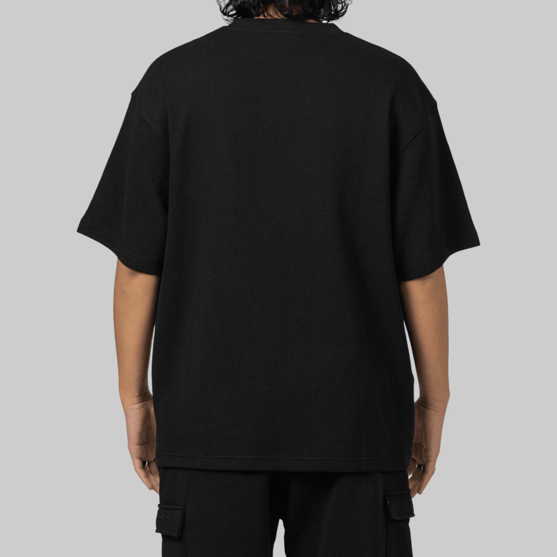 LFS Waffle T-Shirt - Black - Image 2