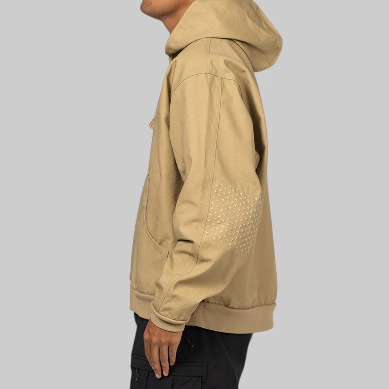 Life Full Zip SASHIKO Jacket - Parachute Beige - Image 3