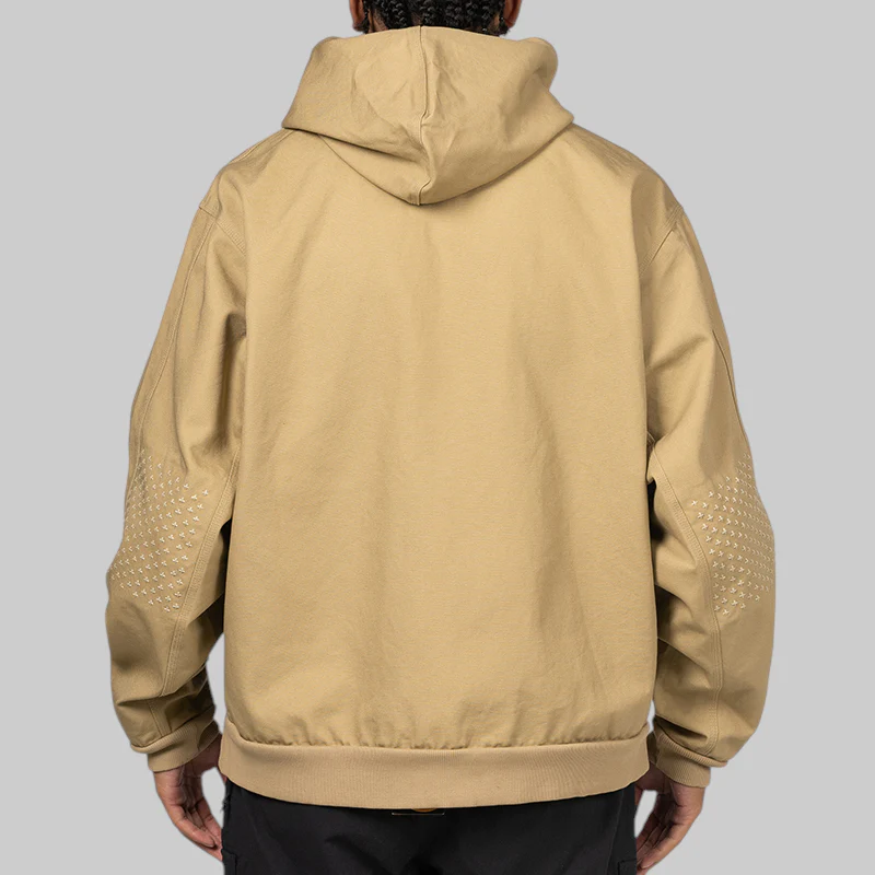 Life Full Zip SASHIKO Jacket - Parachute Beige - Image 4