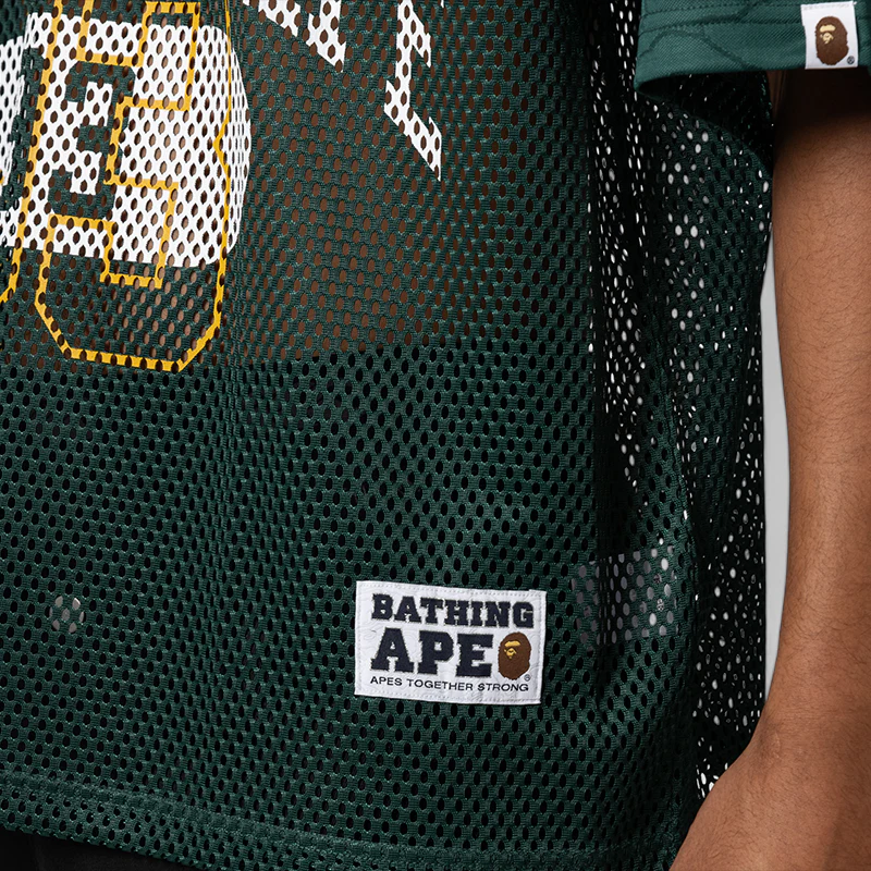 Line Camo Multi Logo Relaxed Fit Football Jersey - Green - Image 7