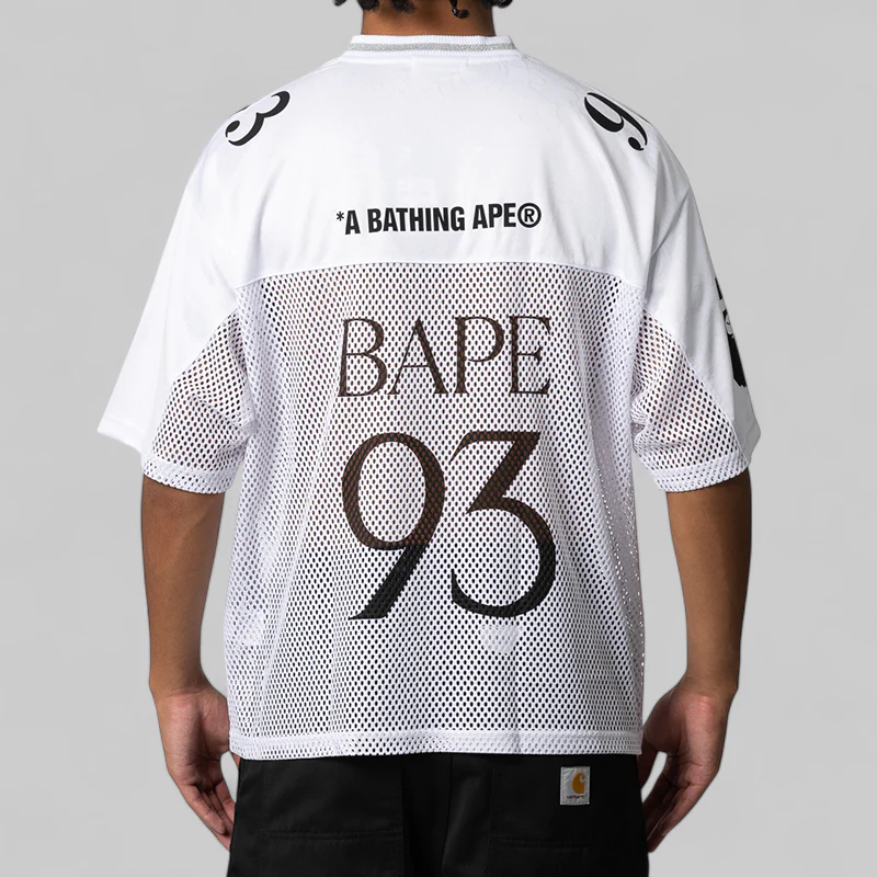 Line Camo Multi Logo Relaxed Fit Football Jersey - White - Image 3