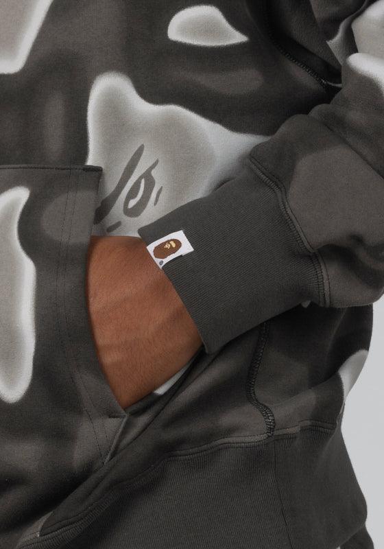 Liquid Camo Shark Full Zip Hoodie - Black - Image 8