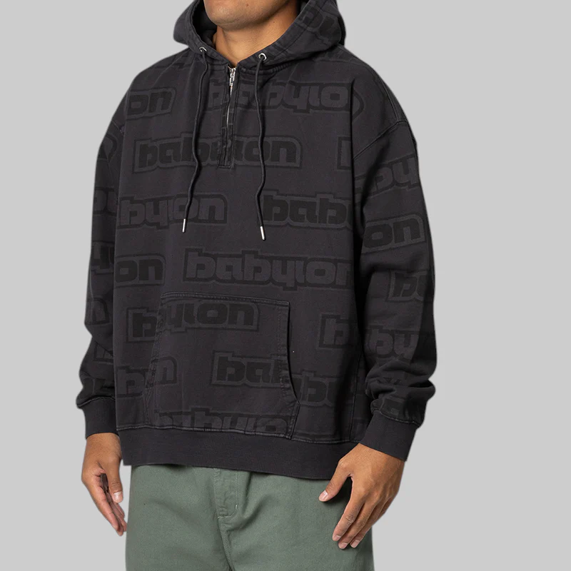 Logo All Over Hoodie - Black - Image 2