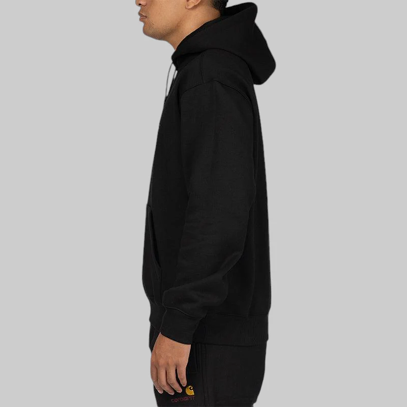 Logo Hooded Sweat - Black/Black - Image 4