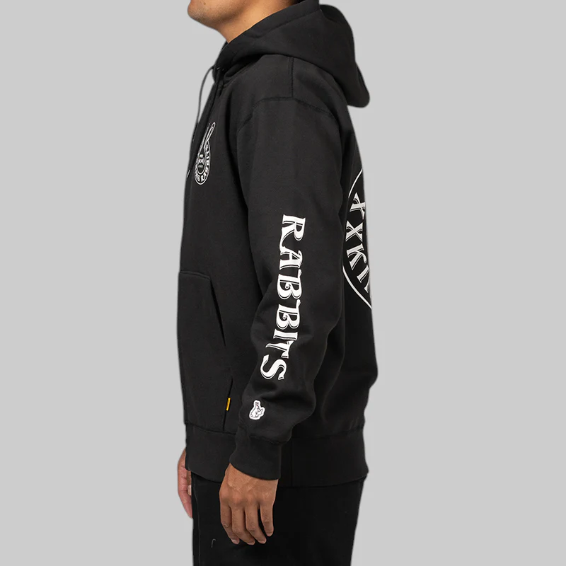 Logo Within Face Outline Zip Hoodie - Black - Image 3