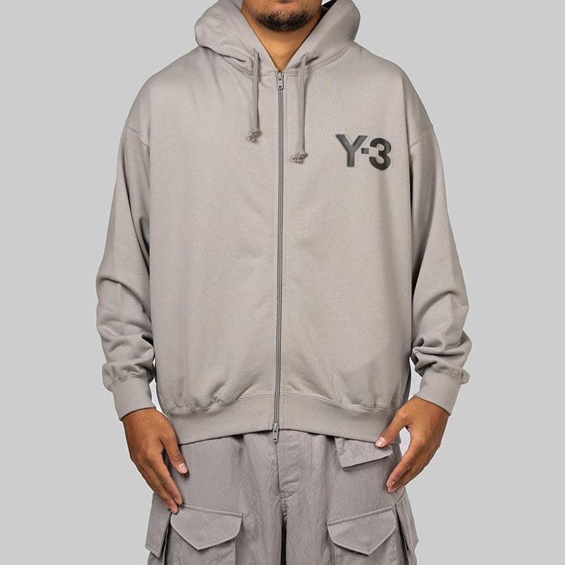 Logo Zip Hoodie - Charcoal Solid Grey