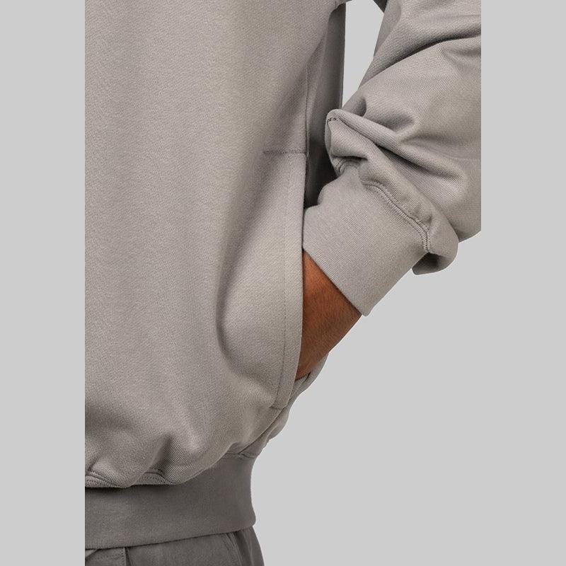 Logo Zip Hoodie - Charcoal Solid Grey - Image 7