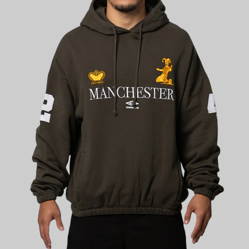 Manc Masked Hoodie - Dark Olive