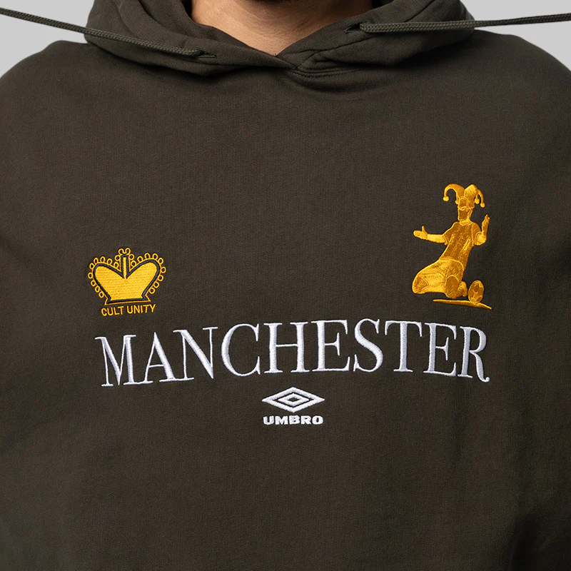 Manc Masked Hoodie - Dark Olive - Image 6