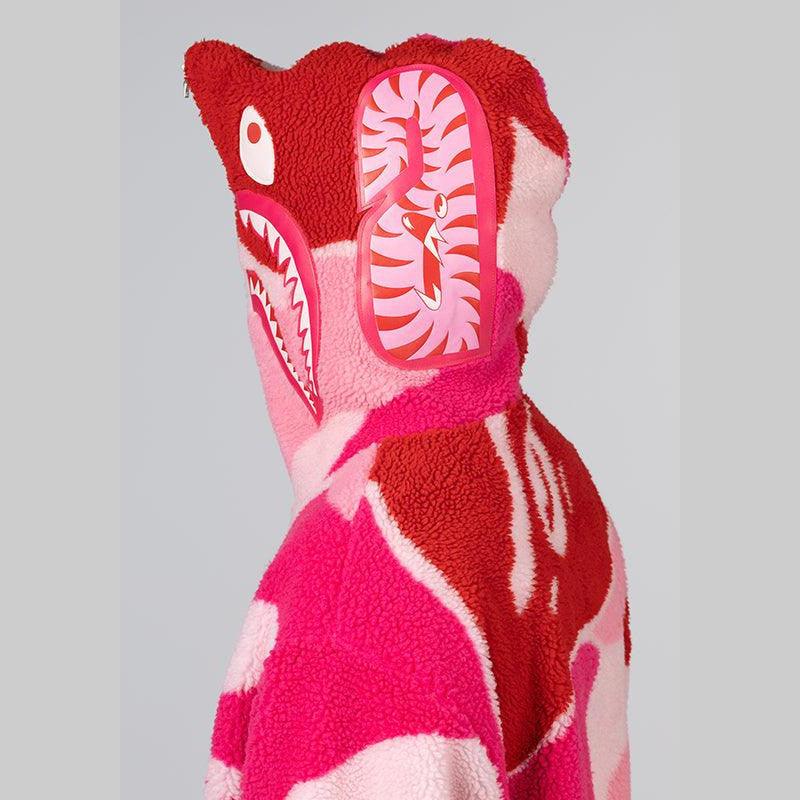 Mega ABC Camo Shark Boa Hoodie Jacket - Pink - Image 2