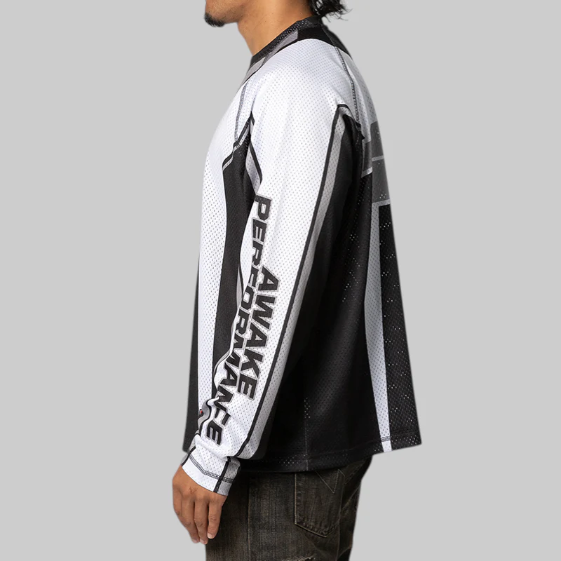 Mesh Jersey Racer Long-Sleeve - Black - Image 3
